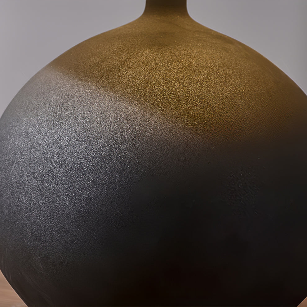 Ceramic Table Lamp Matte Black Base with Linen Shade - Product detail 11