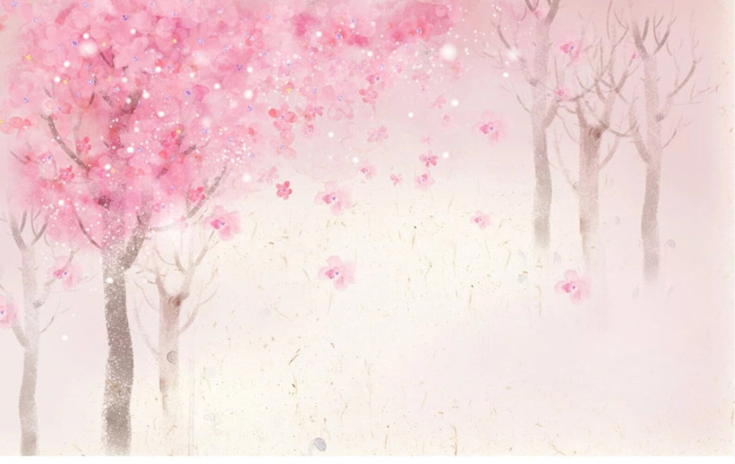 Cherry blossom wallpaper design file showing detailed pink petals and branches pattern