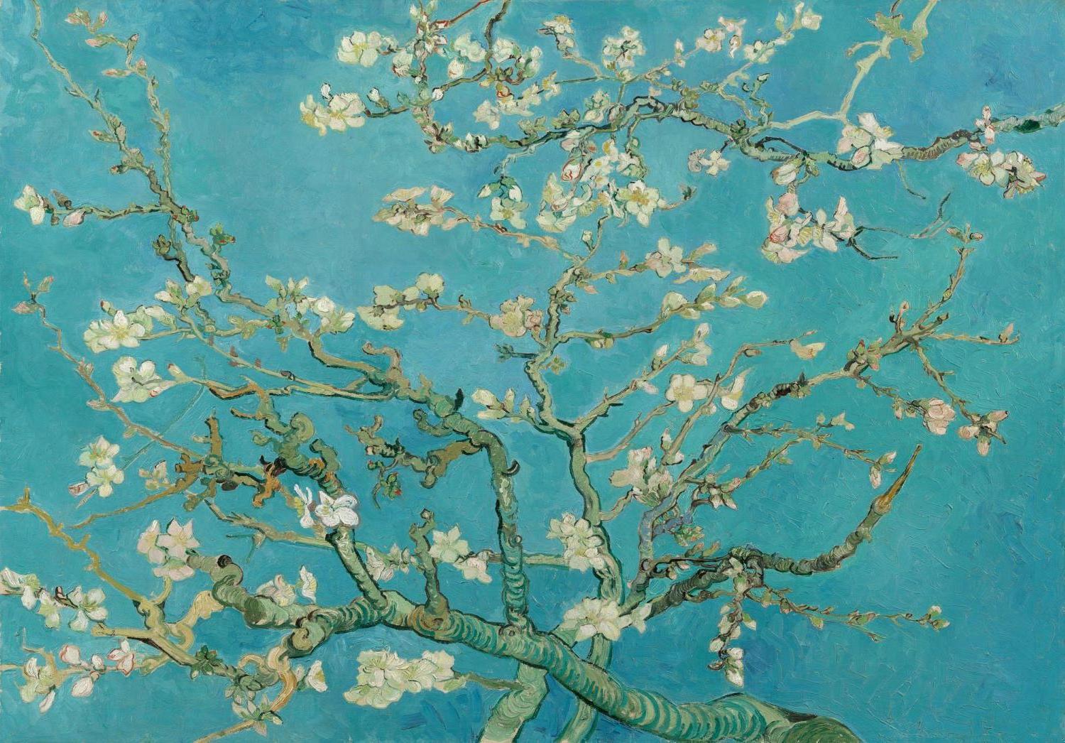 Cherry blossom design file showing delicate petals and turquoise background detail