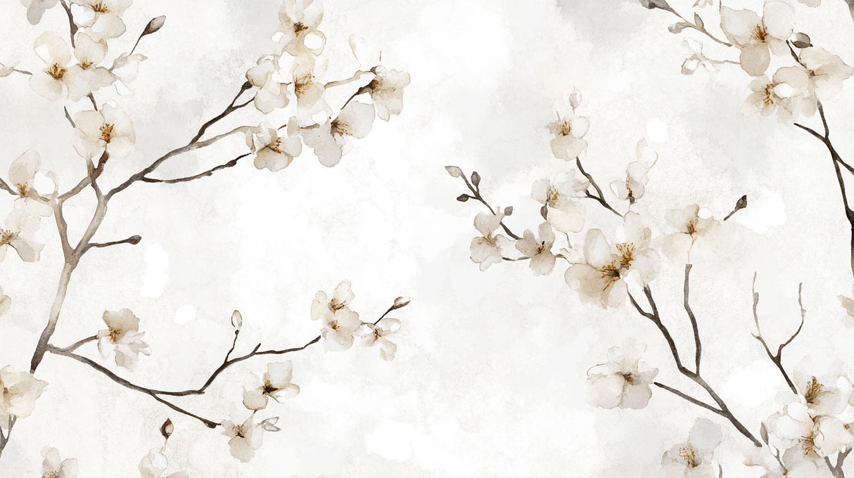 Watercolor cherry blossom design file showing delicate floral pattern and soft color palette