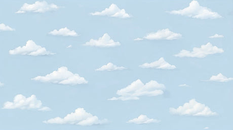 Cloud wallpaper design file showing detailed sky pattern with gentle white clouds on blue background