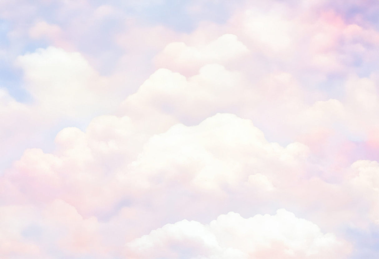 Cloud wallpaper design file showing detailed pastel watercolor sky pattern