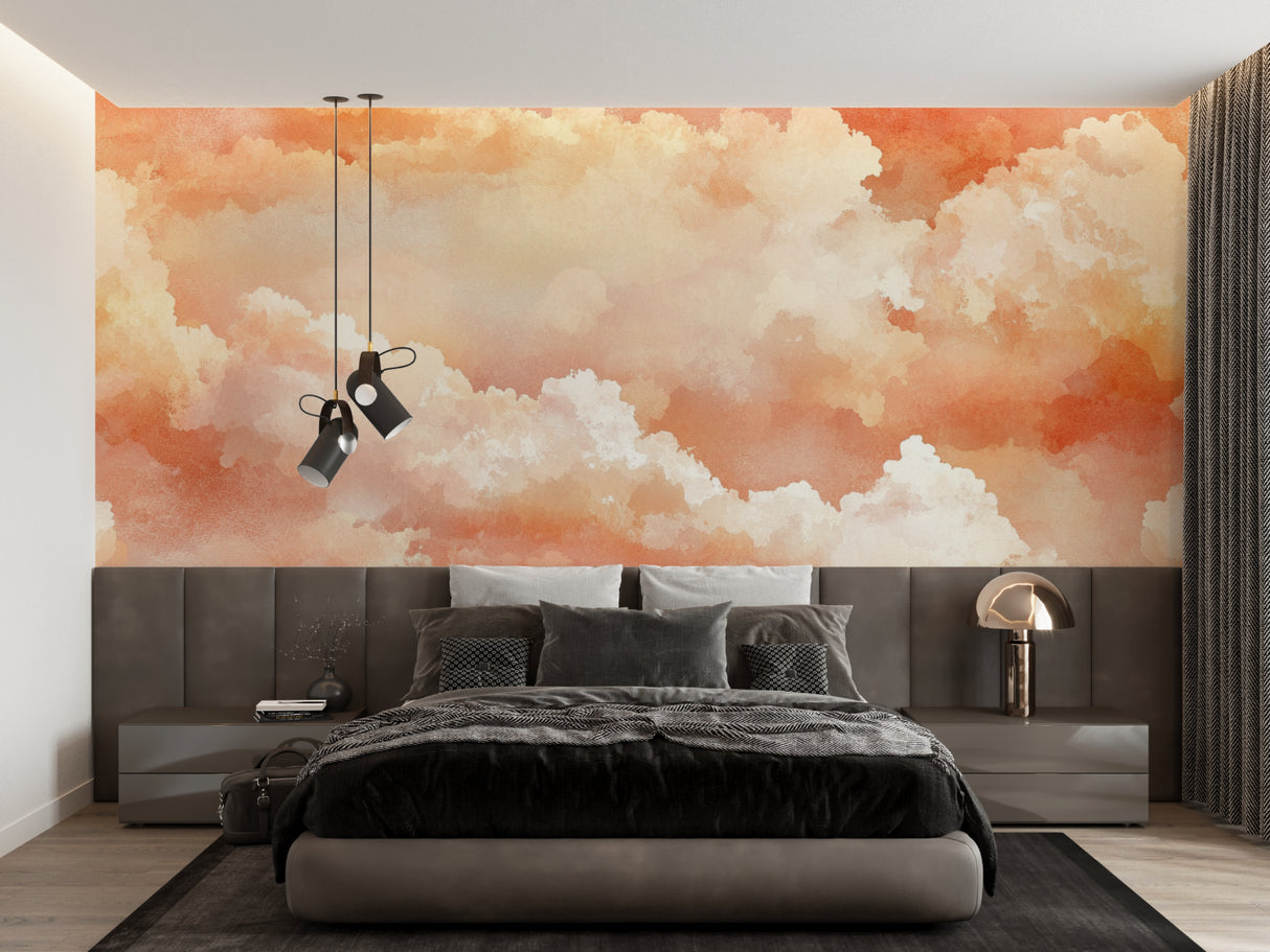 Abstract cloud design transforming a home office space