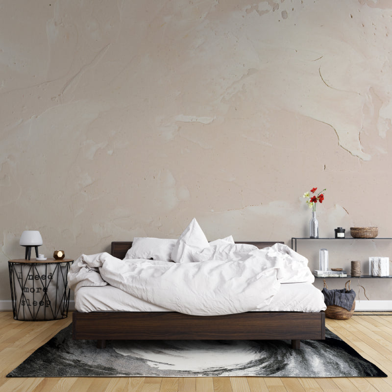 Modern Beige Wallpaper adding texture to sleek bathroom design