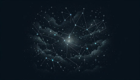Star map wallpaper design file showing intricate constellation patterns on deep navy background