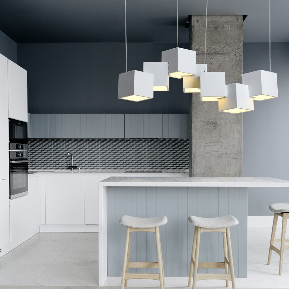 Modern LED Pendant Light Geometric Cube Design - Product detail 4