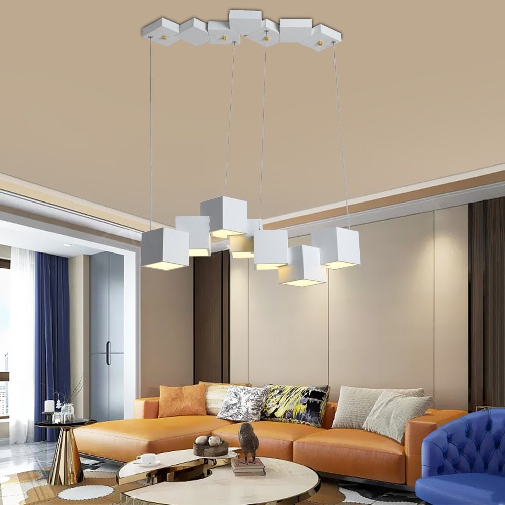 Modern LED Pendant Light Geometric Cube Design - Product detail 5
