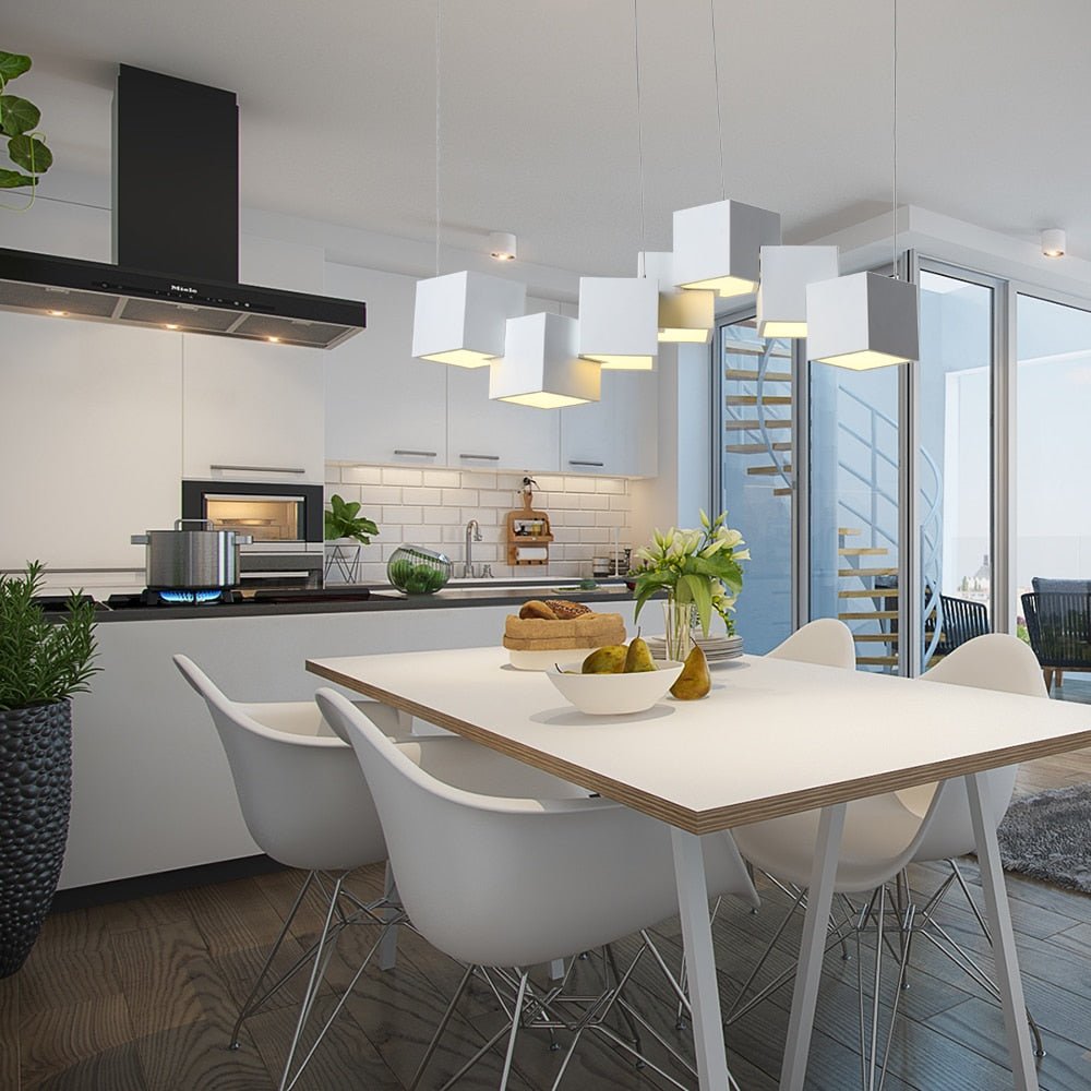 Modern LED Pendant Light Geometric Cube Design - Product detail 6