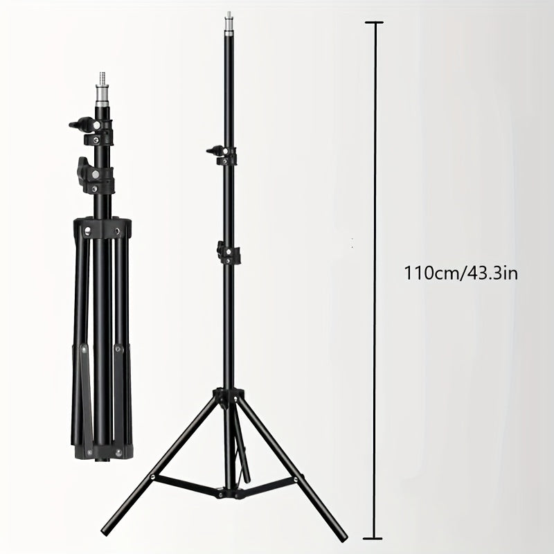 LED Photography Light Stand  Adjustable Aluminum Tripod With Studio Lamp - Product example