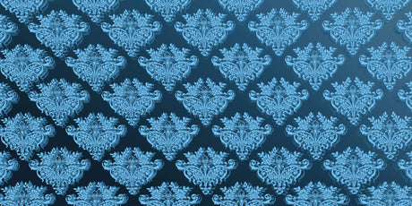 Blue damask pattern design file showing intricate details and true color representation