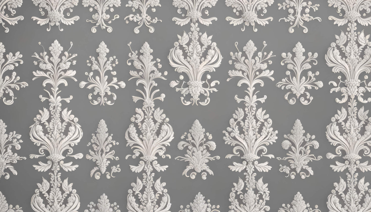 Design file showing intricate details of grey and white Damask pattern