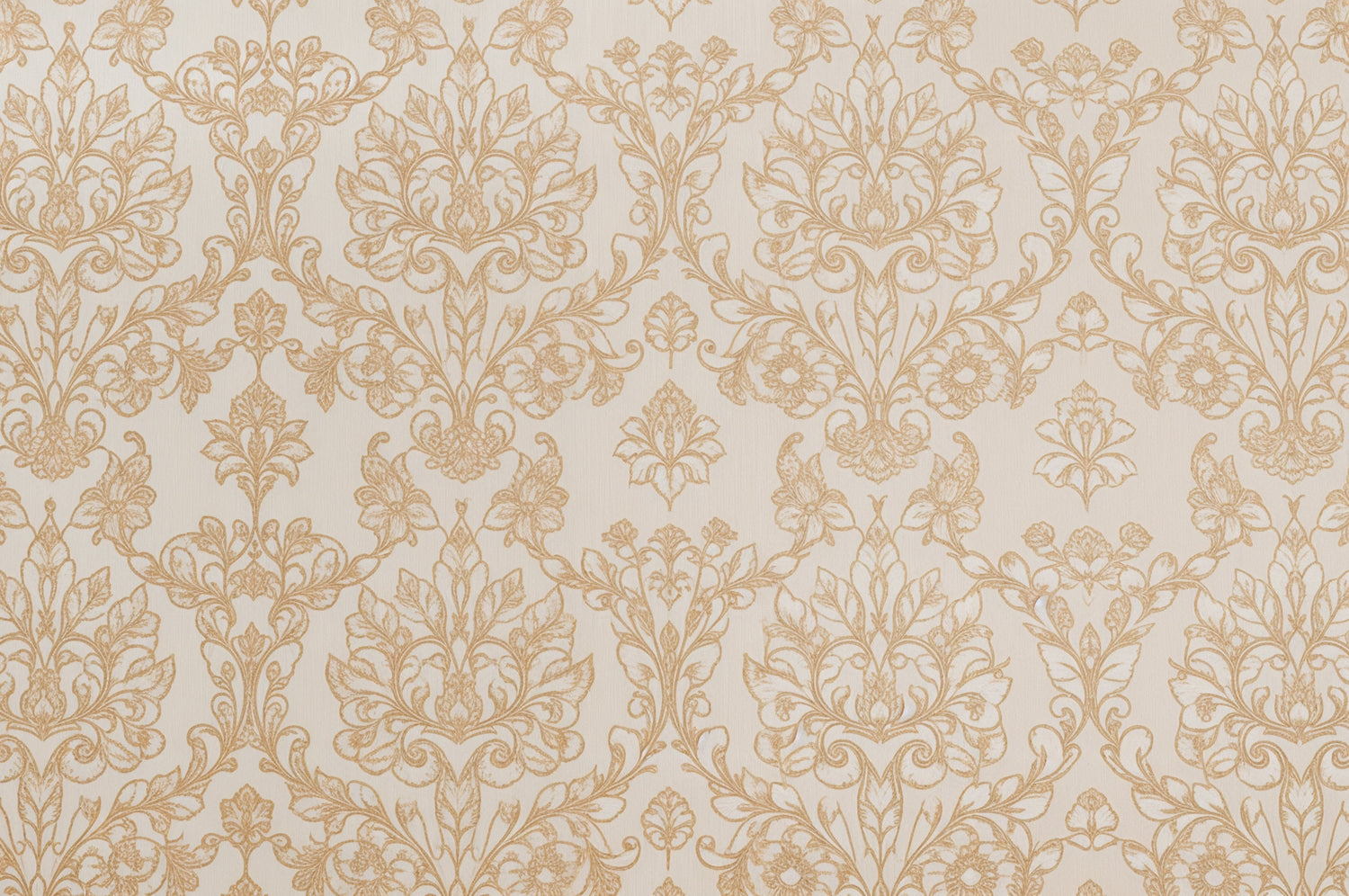 Design file of gold baroque damask pattern showing intricate details and motifs