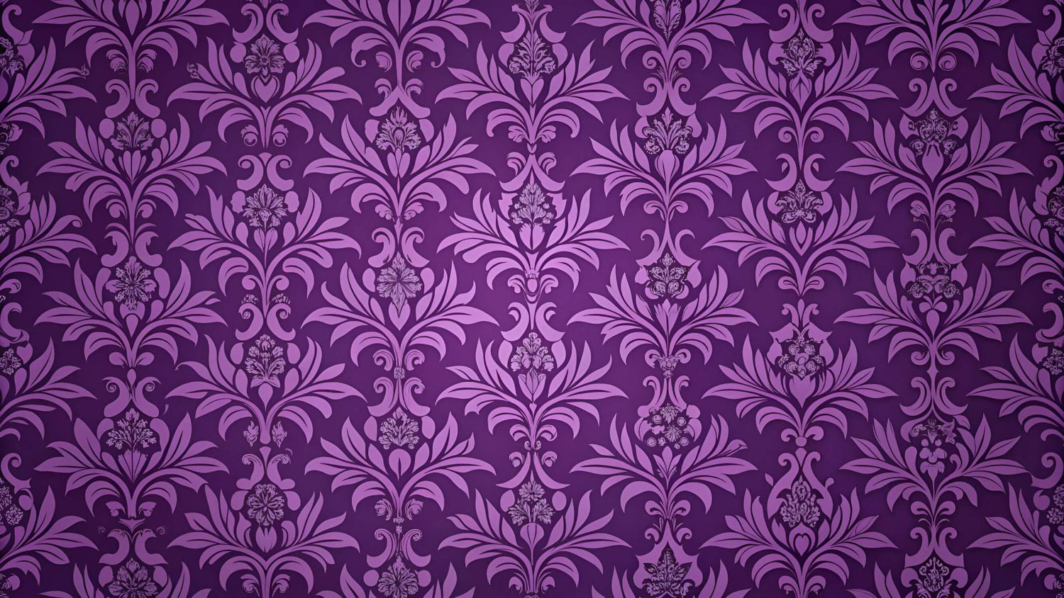 Design file showing detailed purple damask pattern with baroque motifs