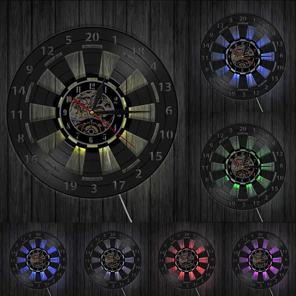 Dartboard Wall Clock  Vinyl Record Design - Product example