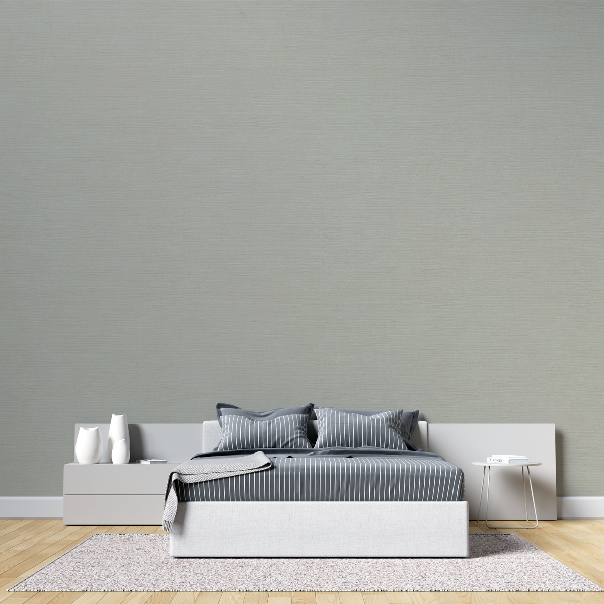 Minimalist Mural Wallpaper | Sage Green Textured Design