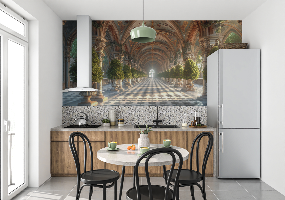 Palace Mural Wallpaper | Architectural Trompe L'oeil Gallery
