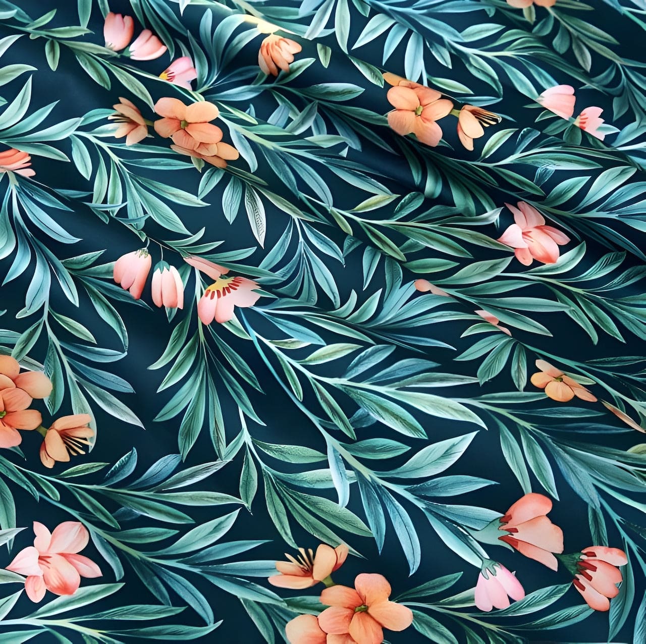 Egyptian Cotton Bedding Set  Botanical Floral Pattern - Detailed view