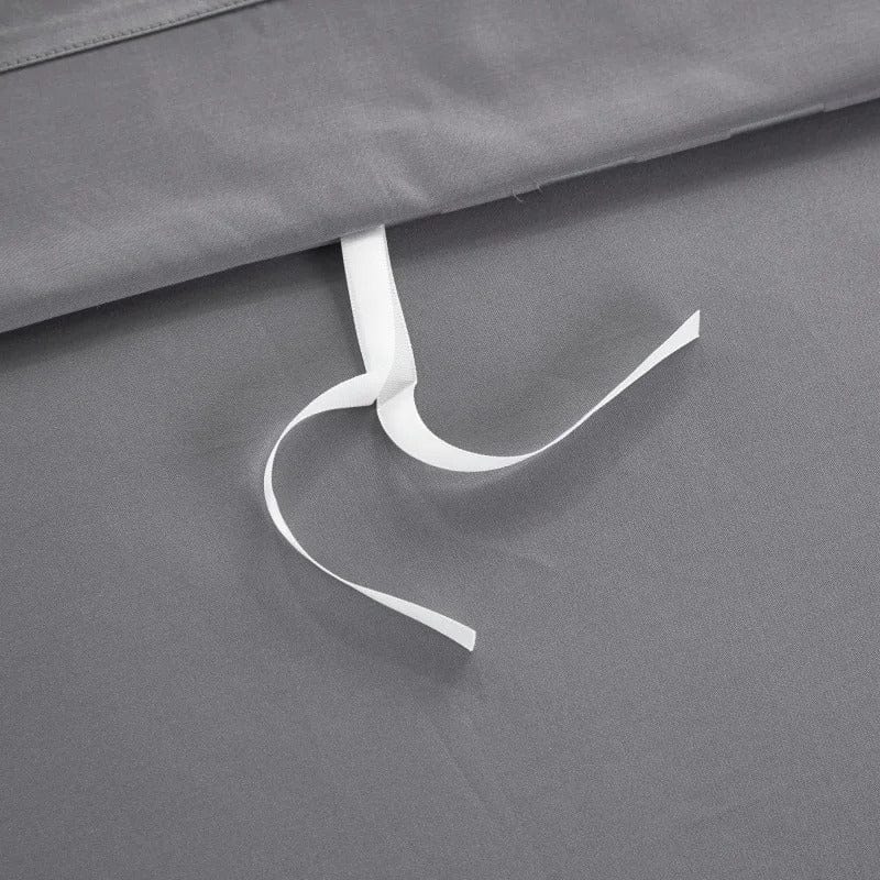 Egyptian Cotton Bedding Set  Striped Gray Luxury Duvet Cover - Product detail 9