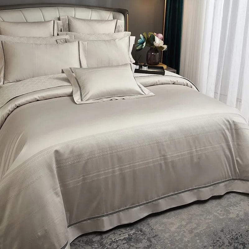 Luxury Egyptian Cotton Bedding Set  Premium Pearl Grey Collection - Product example