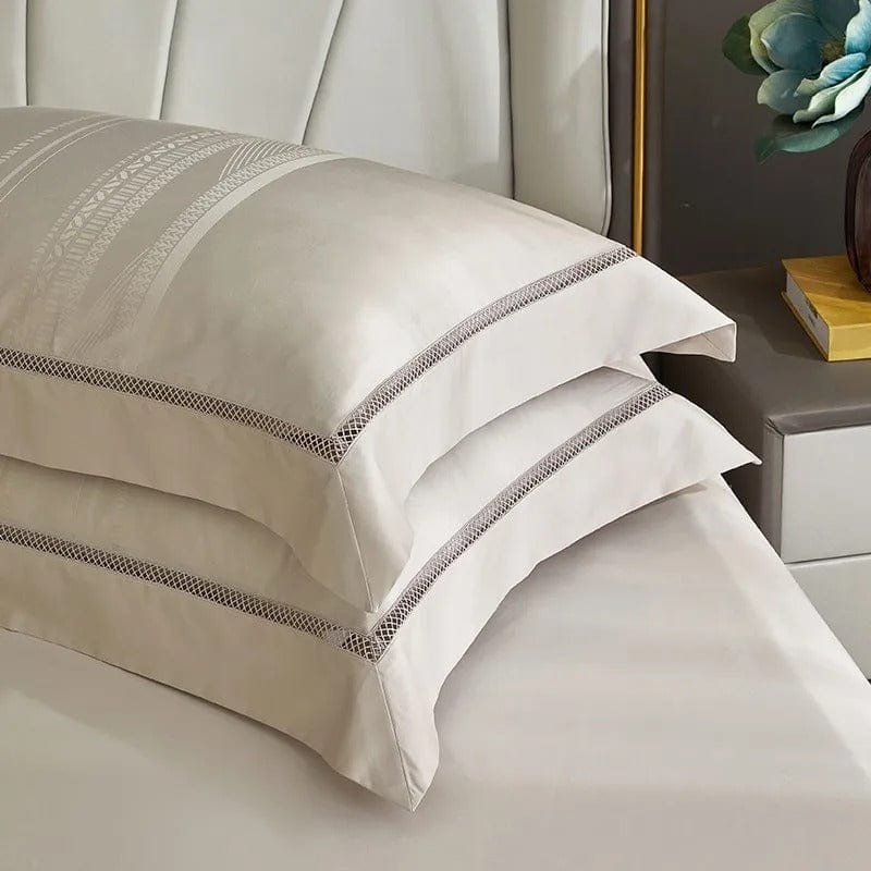 Luxury Egyptian Cotton Bedding Set  Premium Pearl Grey Collection - Product detail 5