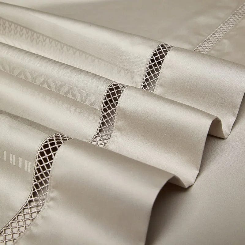 Luxury Egyptian Cotton Bedding Set  Premium Pearl Grey Collection - Product detail 6