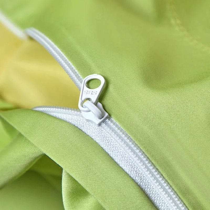 Egyptian Cotton Duvet Set  Dual-Tone Yellow Green Design - Product detail 11