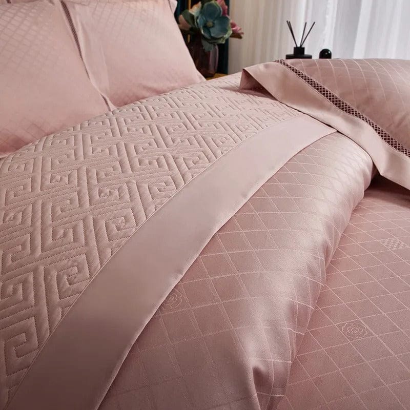 Luxury Egyptian Cotton Bedding  Quilted Blush Pink Design - Product detail 7