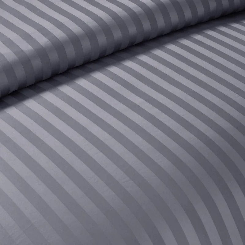 Egyptian Cotton Bedding Set  Striped Gray Luxury Duvet Cover - Product detail 4