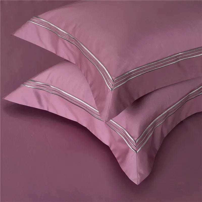 Egyptian Cotton Duvet Set  Soft Pink Luxury Bedding - Detailed view