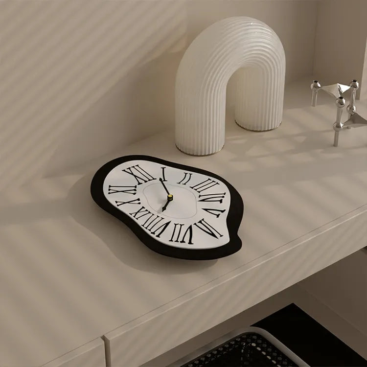 Modern Wall Clock  Melting Roman Numerals Design - Product detail 4