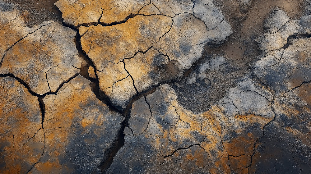 Desert cracked earth pattern design file showing intricate texture and rich earth tones