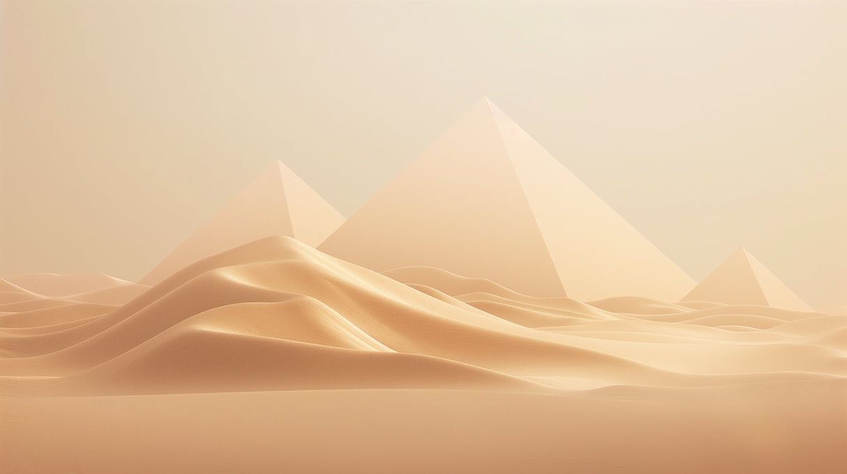 Minimalist Egyptian pyramids design file showing the complete desert landscape pattern