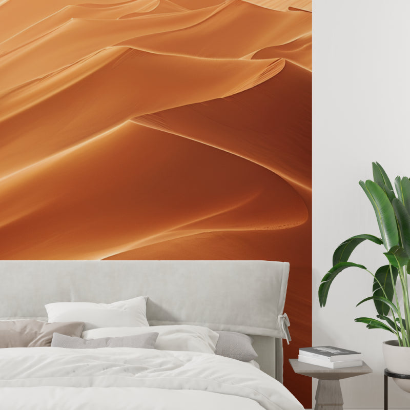 Desert landscape mural making a statement in a meditation room with soft lighting