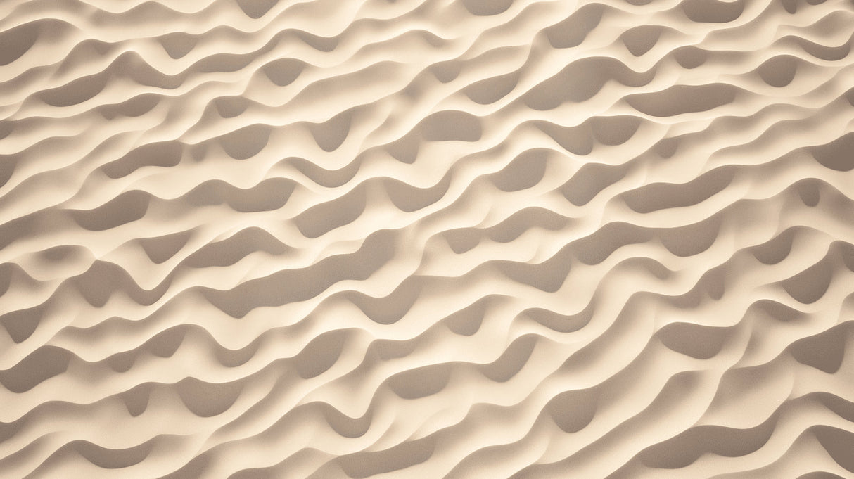 3D Sand Dunes Wallpaper making a statement in a luxury master bedroom