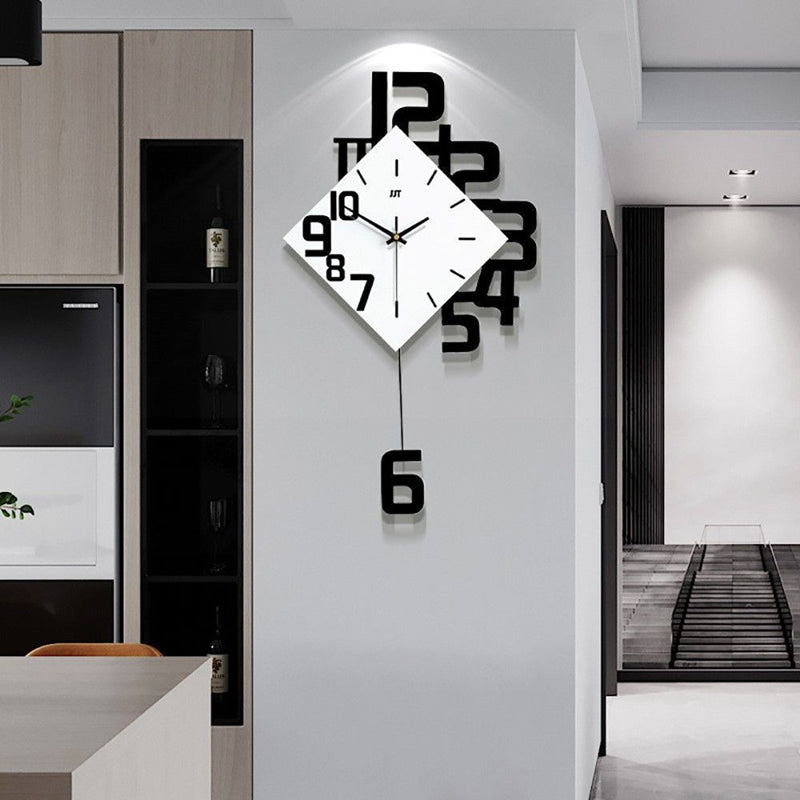 Modern Wall Clock  Asymmetric Number Design - Product example