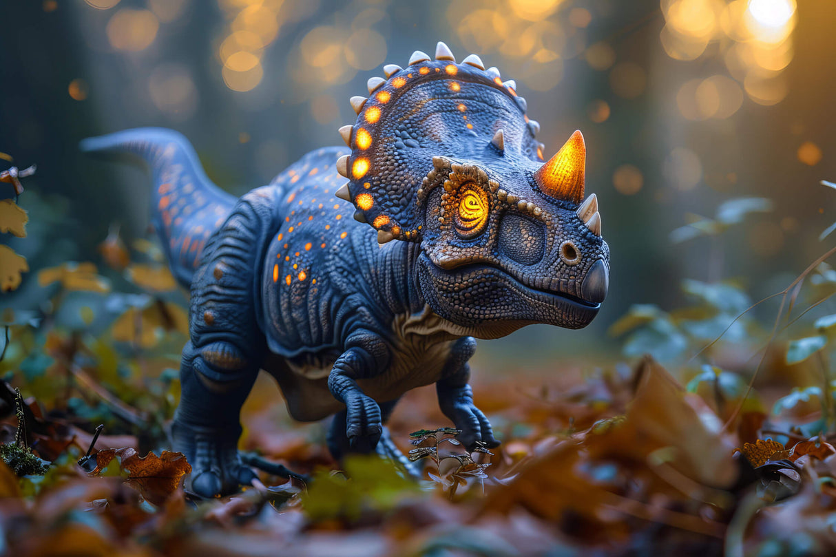 Blue Neon T-Rex design file showing detailed prehistoric wall mural pattern