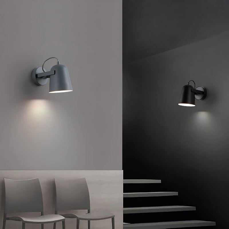 Modern Wall Sconce Matte Black Iron Adjustable Light - Product example