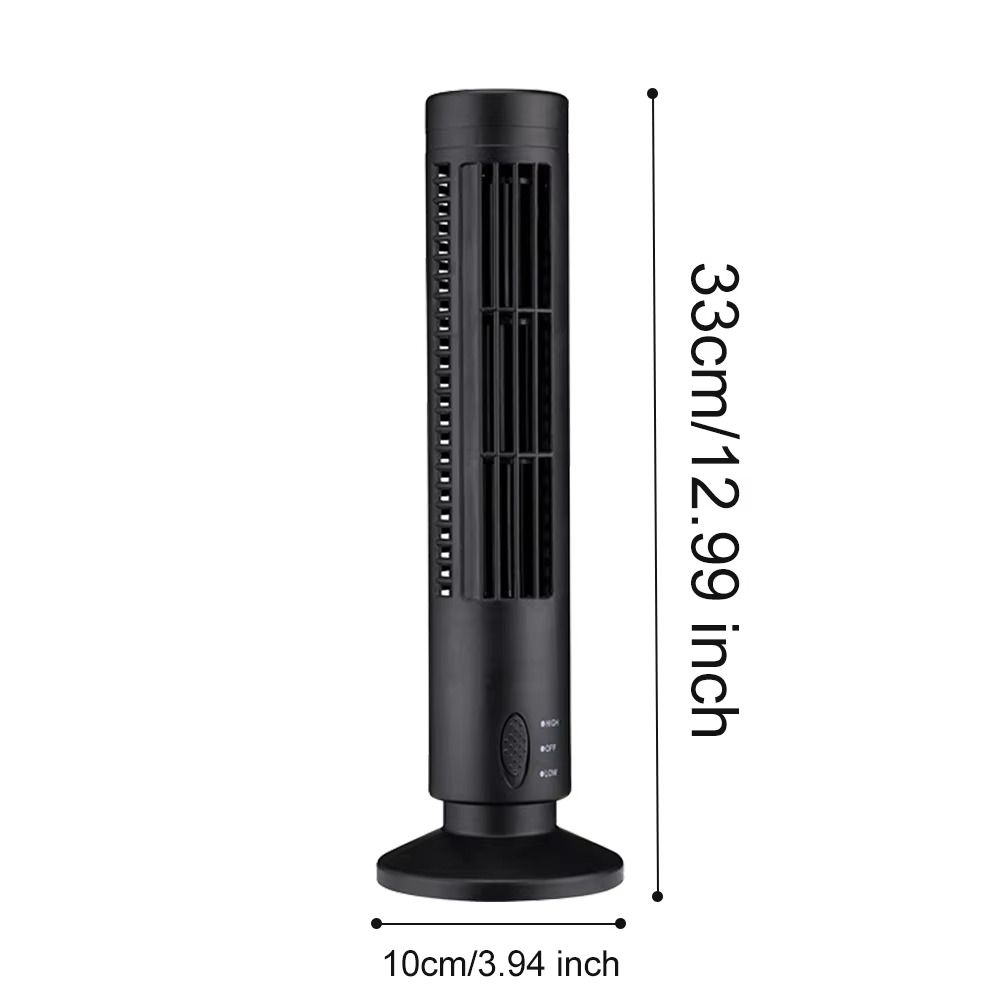 Bladeless Tower Fan USB Powered Desktop Cooling - Detailed view