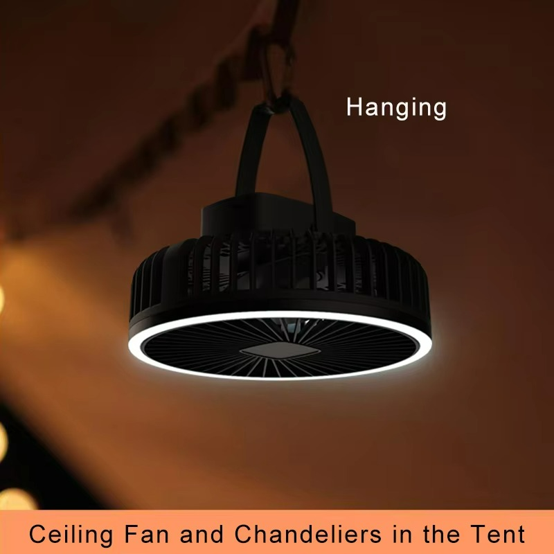 Portable Camping Fan  Rechargeable LED Tripod Design - Product detail 6