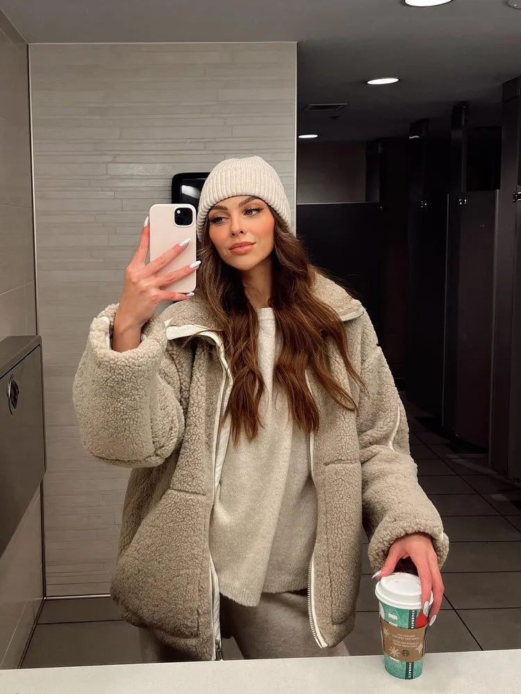 Sherpa Teddy Coat Premium Fleece Winter Outerwear - Product example