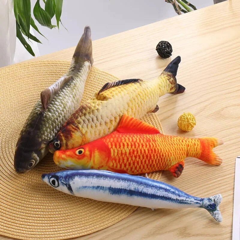 Interactive Fish Dog Toy  Motion Sensor Activated Moving Plush - Product example