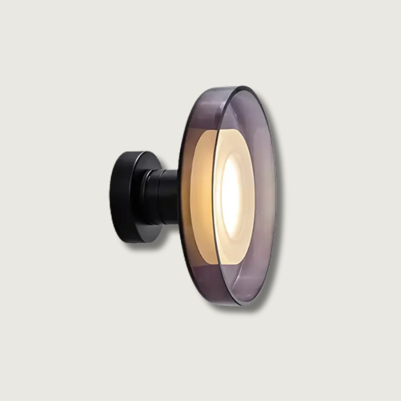 Modern Wall Sconce Smoked Glass LED Design - Product showcase