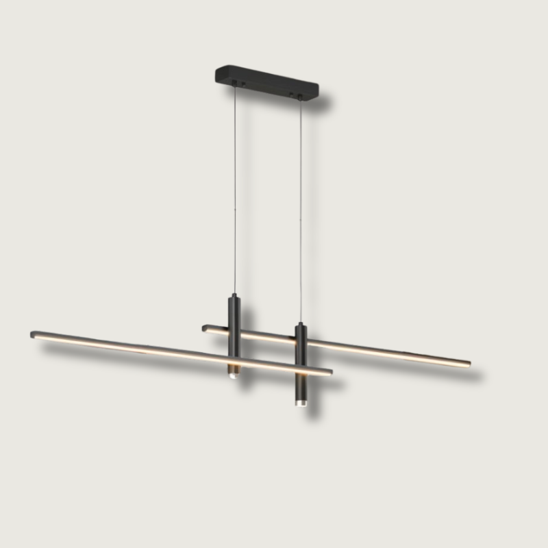 Modern LED Linear Pendant Light Adjustable Aluminum Design - Product showcase