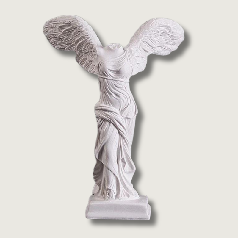 Greek Victory Statue Classical White Resin Sculpture - Product showcase