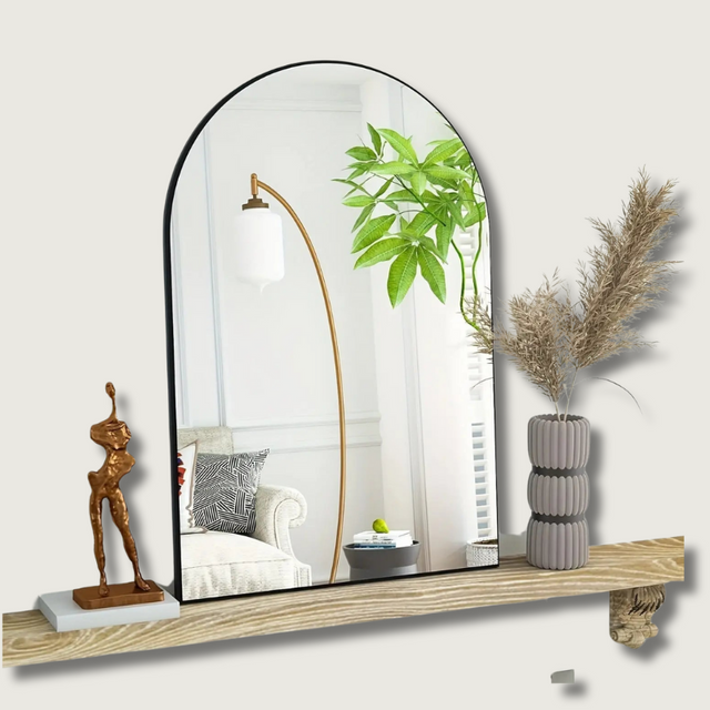 Arched Wall Mirror  Modern Metal Frame Design - Product showcase