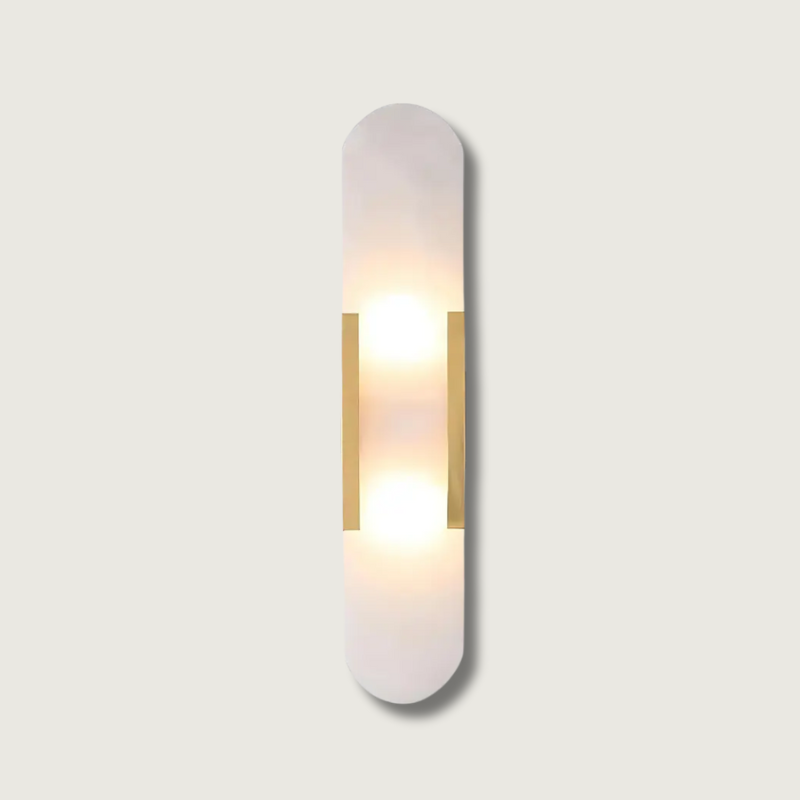 Modern LED Wall Sconce White and Gold Capsule Design - Product showcase