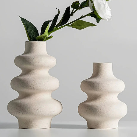 Spiral Ceramic Vase  Sculptural Wave Design - Product detail 5