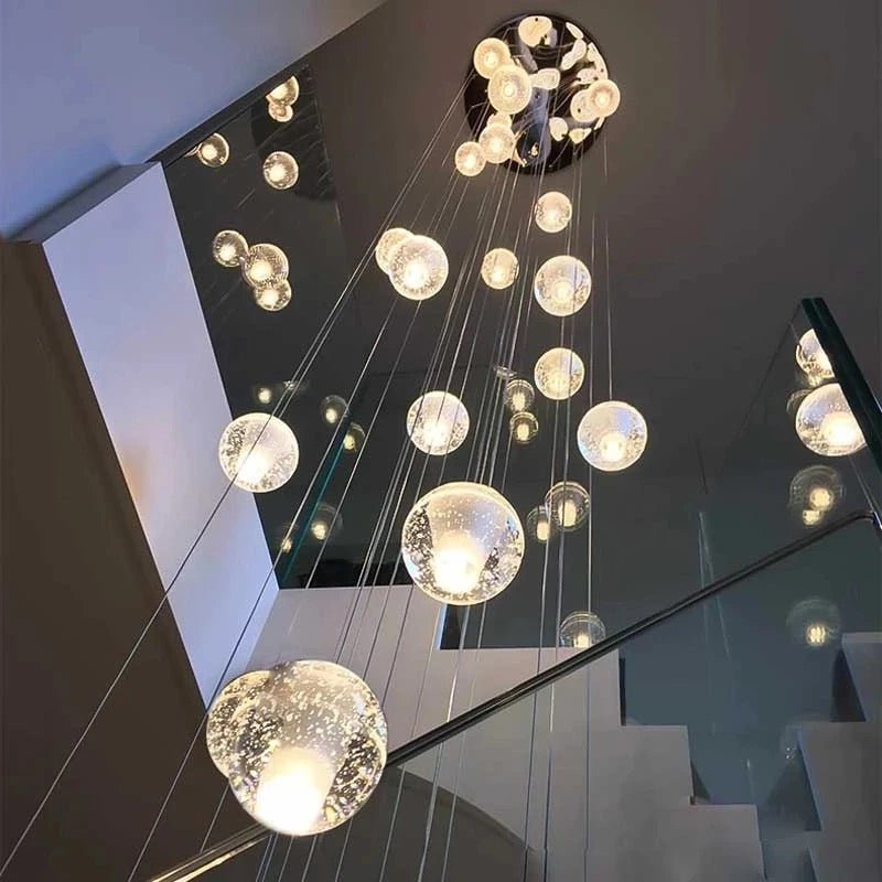 Modern Crystal Pendant Light Seeded Glass Sphere Cluster - Product detail 11