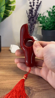 Digital Prayer Counter Wood Grain Design with Tassel - Detailed view