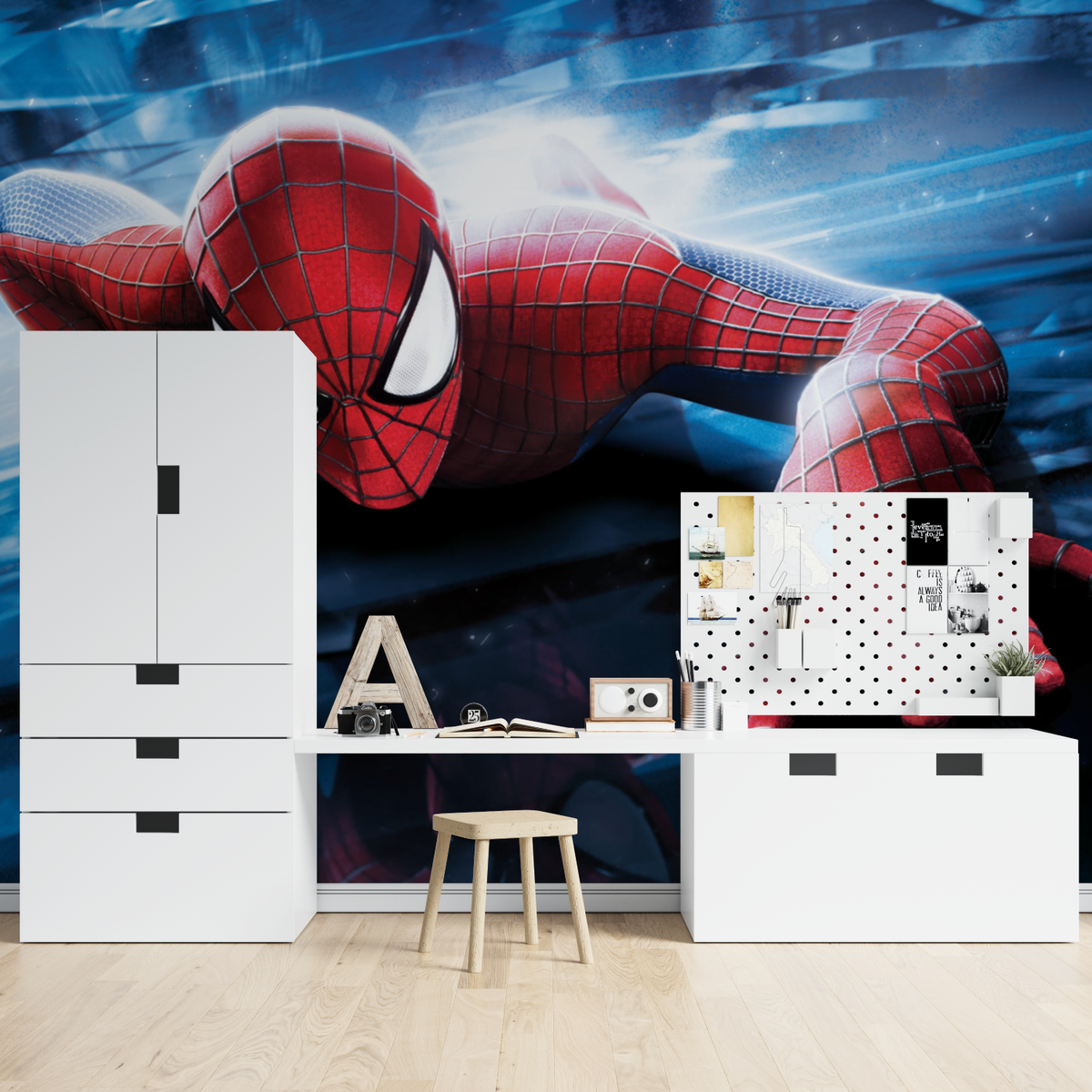 Superhero Mural Wallpaper | Spider-Man Action Design